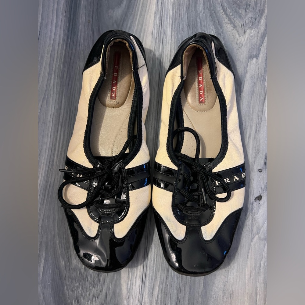 Prada leather flats